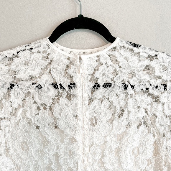 Alexis Leona Midi Dress, White Lace, Medium, short sleeves - Picture 6 of 12